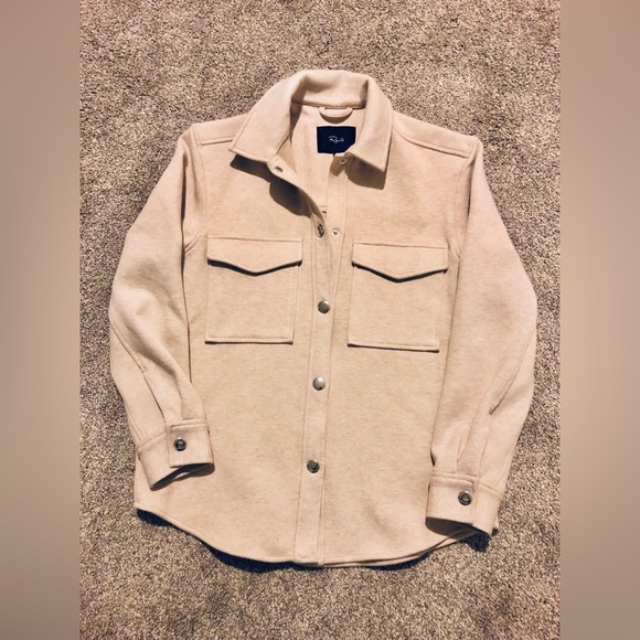 **SOLD** RAILS Turner Heather Oatmeal Shacket - Picture 2 of 4